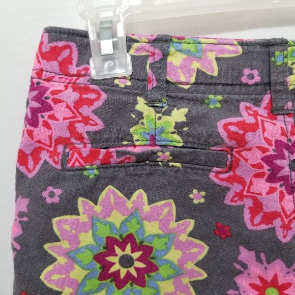 Old Navy shorts 14 Printed Linen Knight Time floral mandala print adjustable - Picture 9 of 14